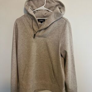 Express Men's Beige Hoodie